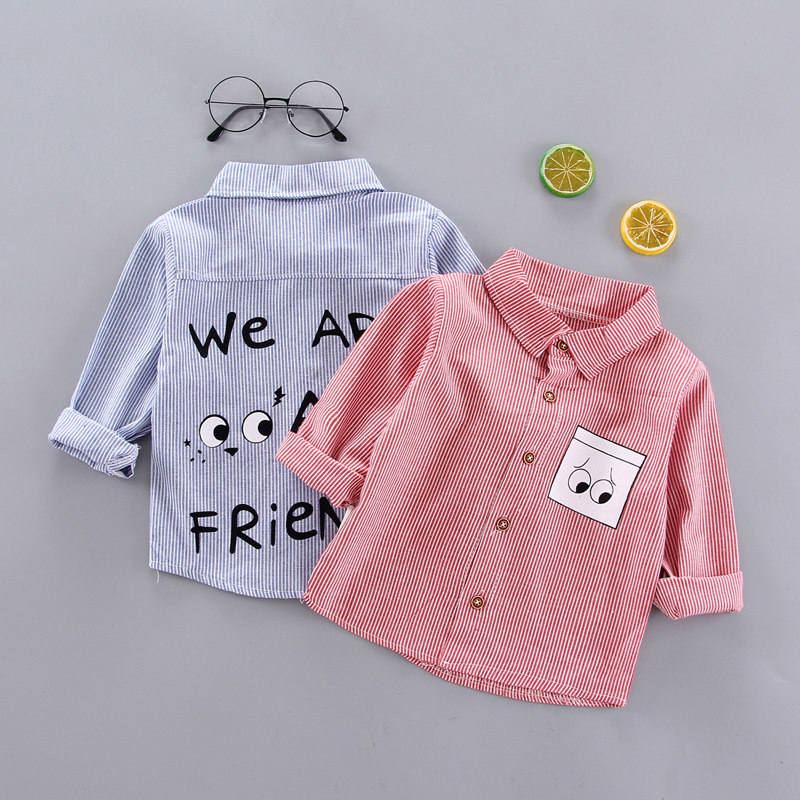 童装男童衬衫2022新款男宝宝衬衣儿童春秋上衣薄款竖条长袖衬衫潮|ruв категории Детская одежда, рубашка - от Buy2taobao.com для оказания профессиональной услуги покупки агента Taobao