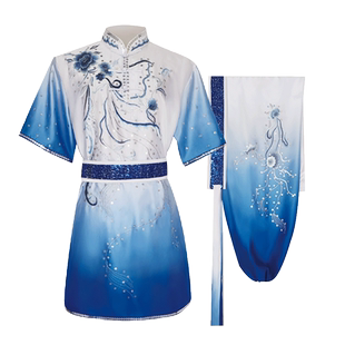 大业亨通太极服男女重磅真丝表演练功太极拳装四季套装武术比赛服