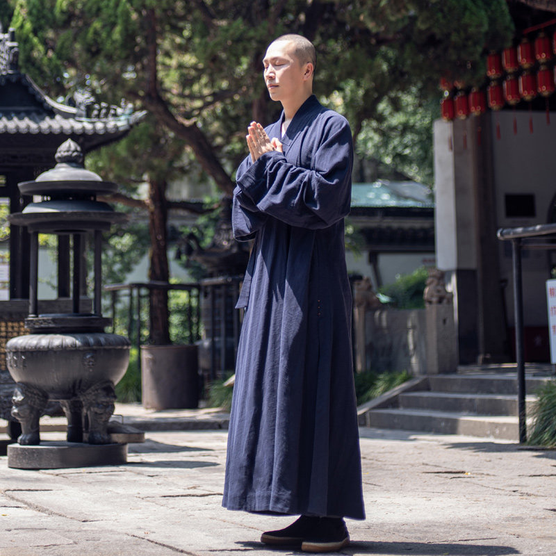 妙演心空首次推出精选纹理高级棉师父款大褂禅修特制禅褂