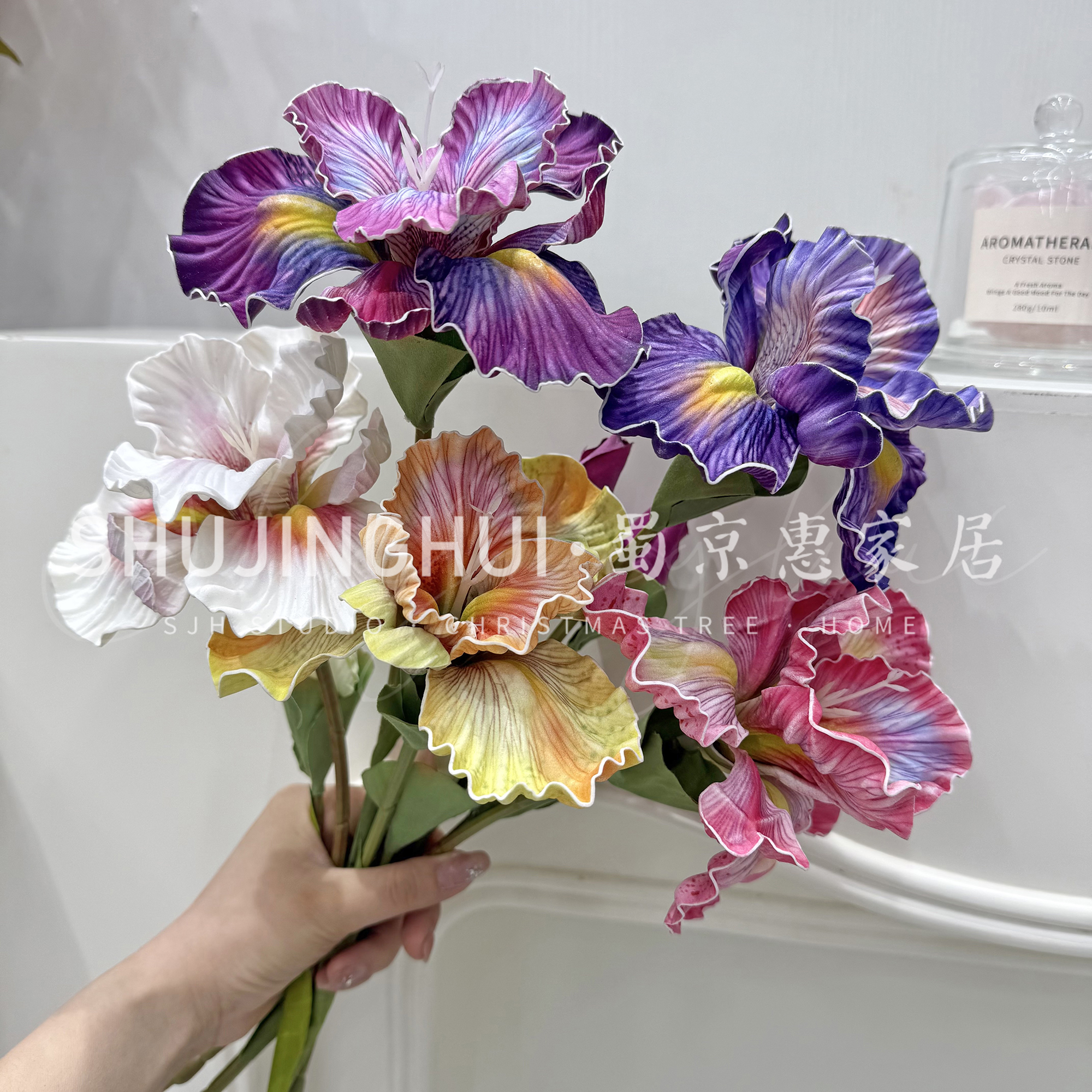 婚礼装饰梦幻美陈道具鸢尾花手感