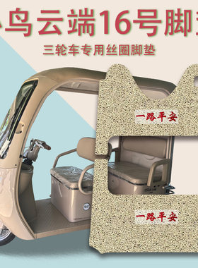 适用小鸟云端16号电动三轮车脚垫XN1500DZK-5D防滑丝圈脚踩踏板垫