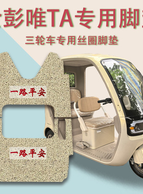 适用金彭唯TA电动三轮车脚垫JP1000DZK-8A防滑厚实丝圈脚踩踏板垫