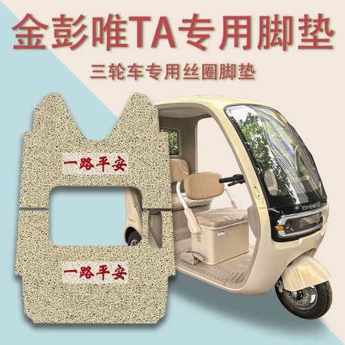 适用金彭唯TA电动三轮车脚垫JP1000DZK-8A防滑厚实丝圈脚踩踏板垫