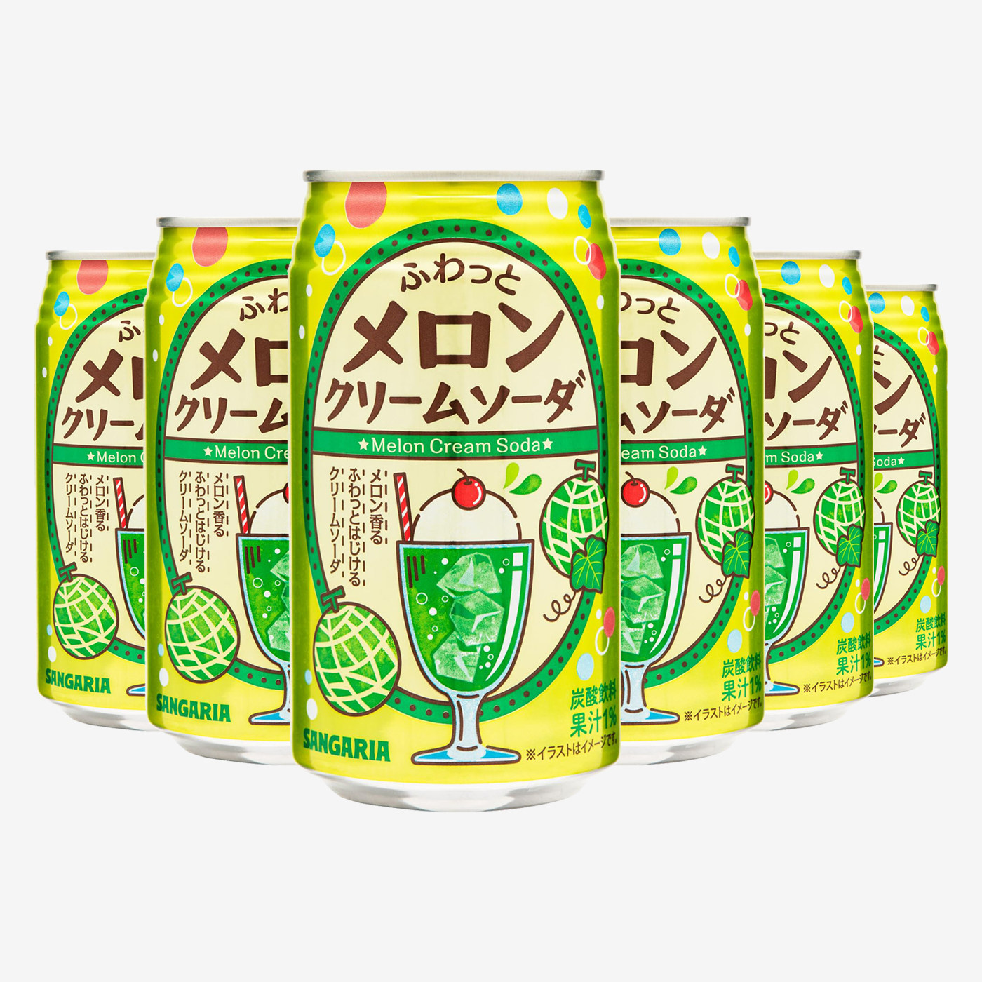 日本进口三佳利哈密瓜苏打汽水