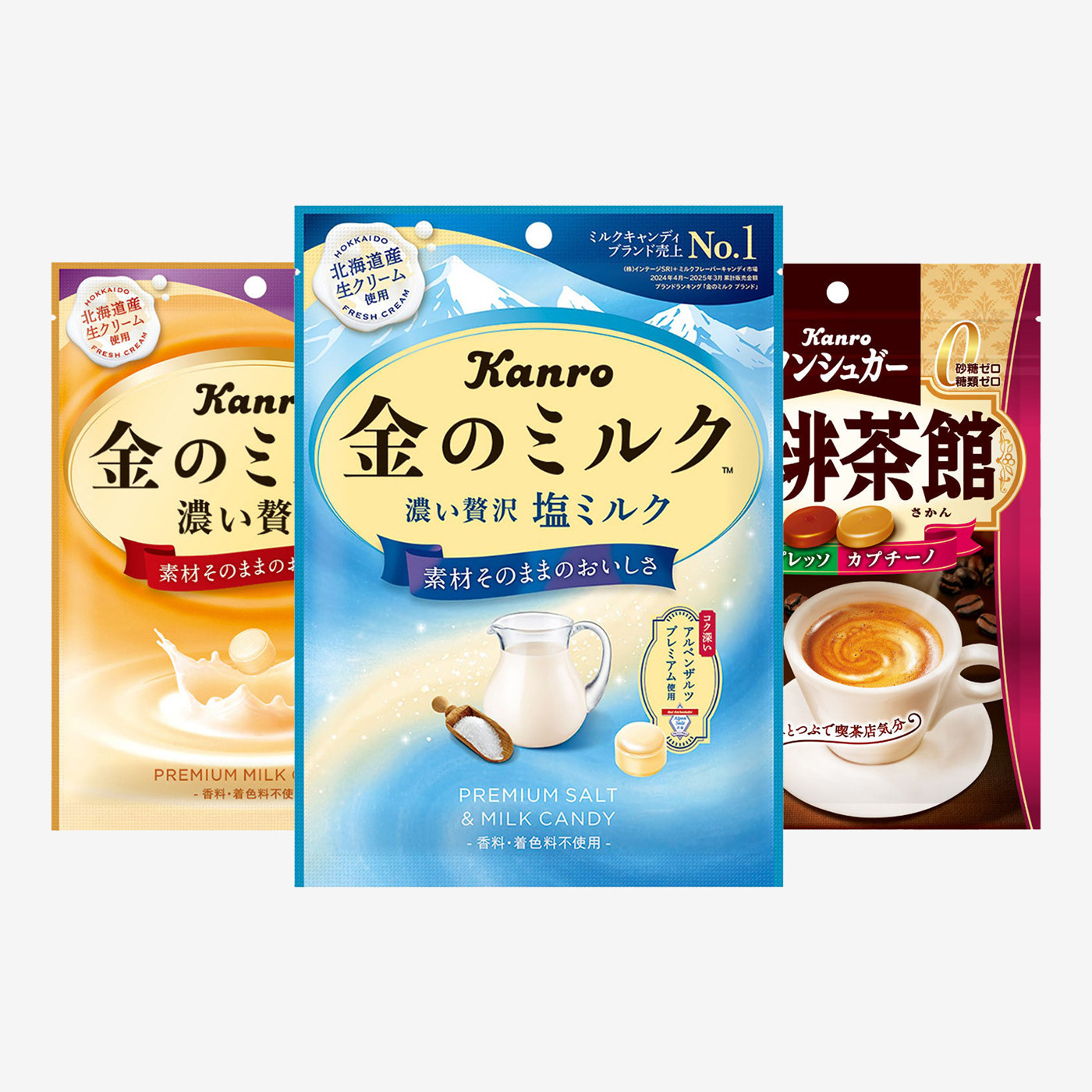 日本进口甘乐牛奶味糖果80g/袋装