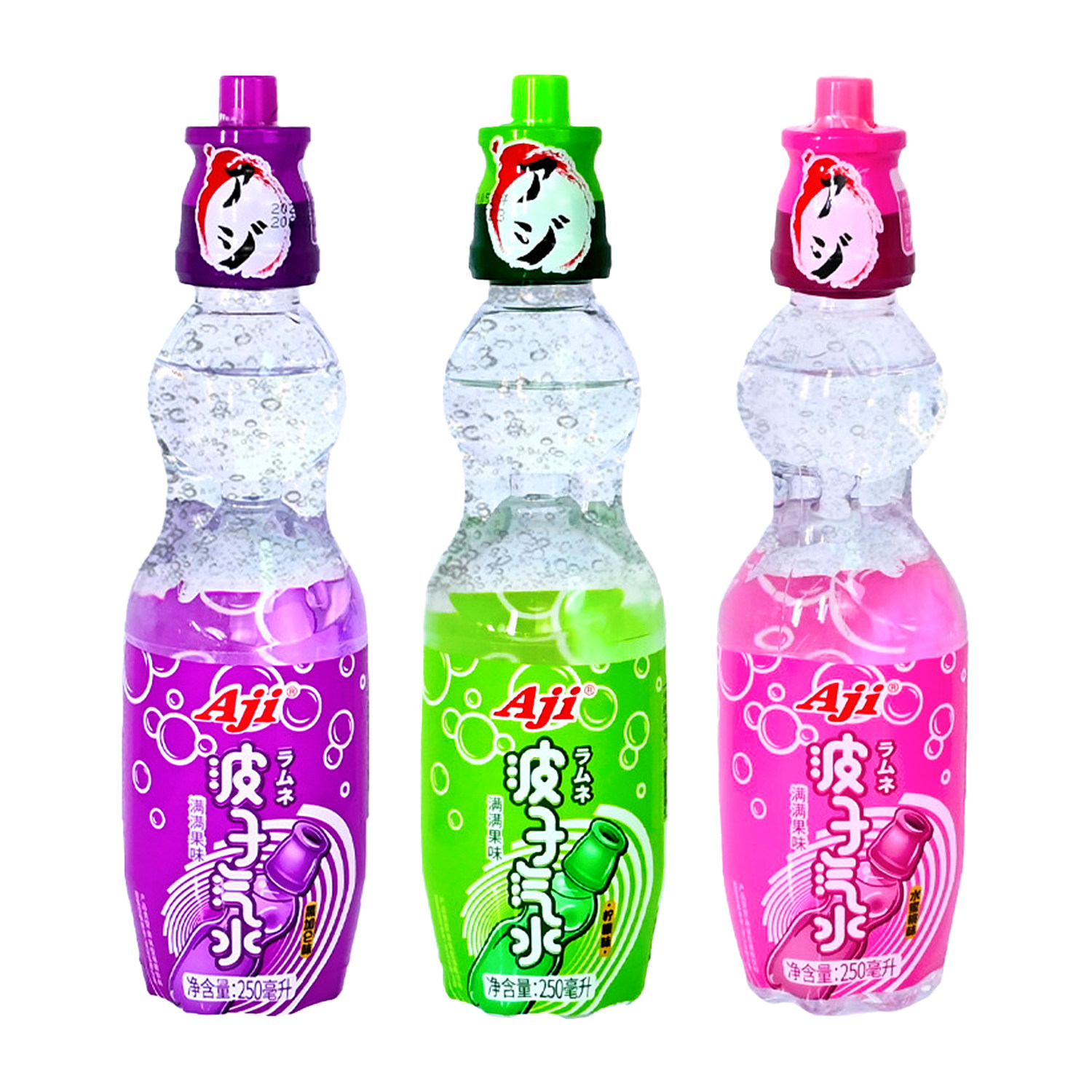 AJI日式黑加仑柠檬波子汽水瓶装