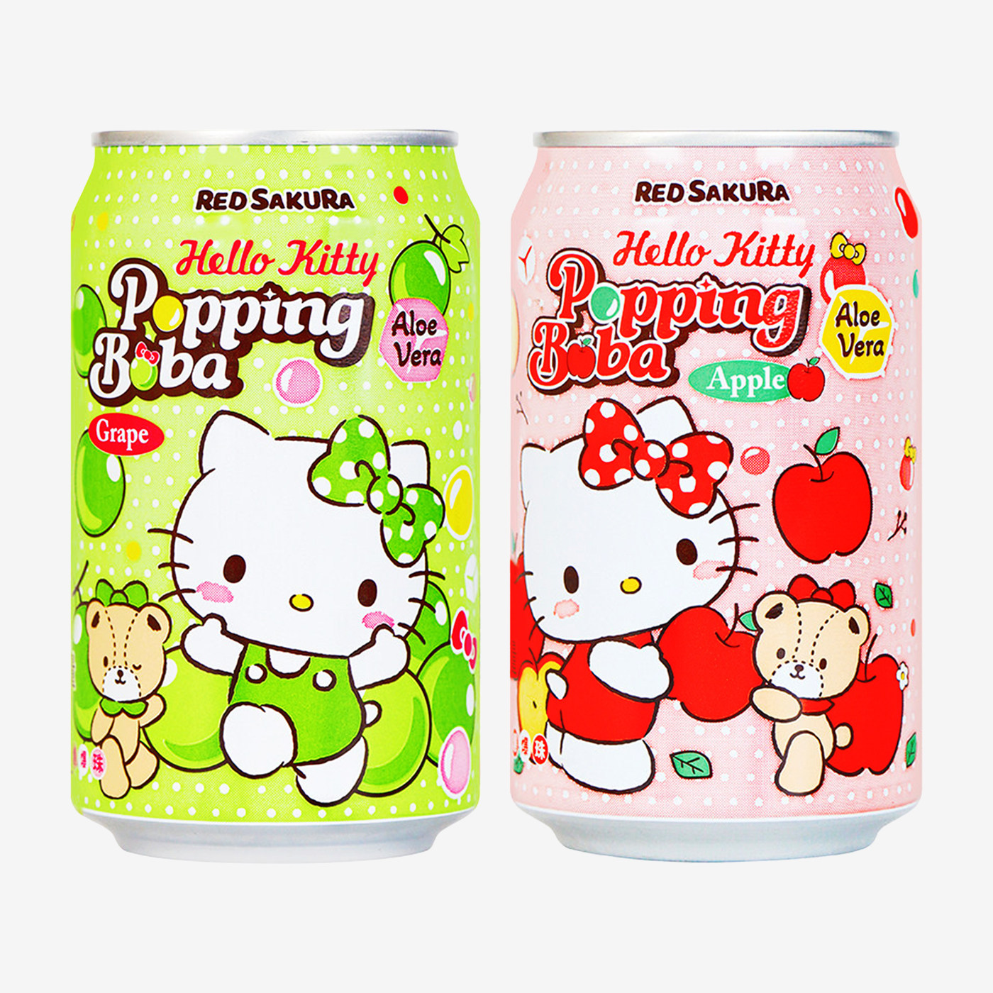 红樱花HelloKitty芦荟爆珠饮料
