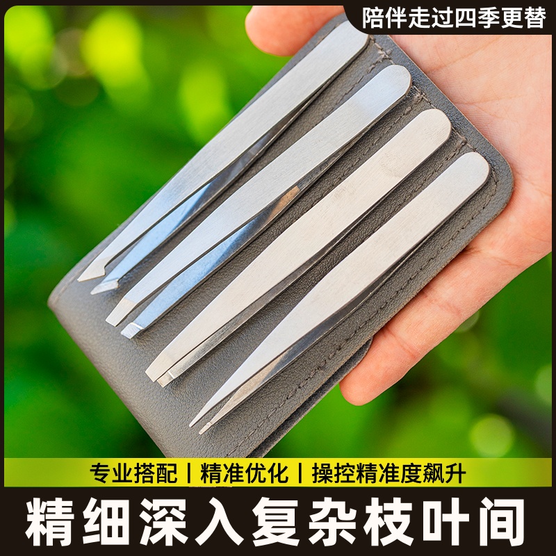 菖蒲专用镊子不锈钢摘黄叶剃黄修剪盆景摘叶夹子盆景专用工具大全