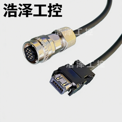 三菱大功率伺服电机编码器线MR-J3ENSCBL3 5 10 15M-L/H电机电缆