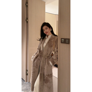 N.COU妮蔻25冬新款 保暖外套 轻奢高级感贵气简约皮毛一体长款