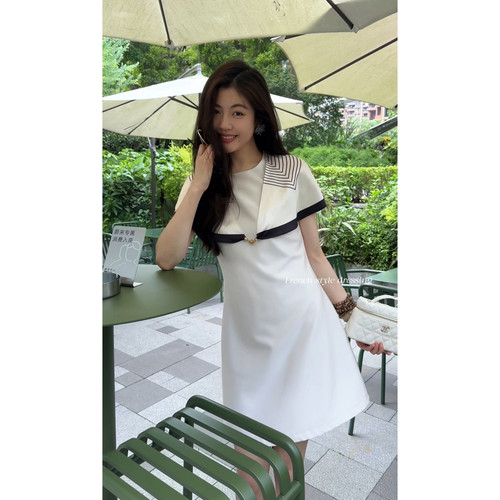 【N·COU】26夏新款【D小姐】优雅披肩赫本风贵气连衣裙DY25052