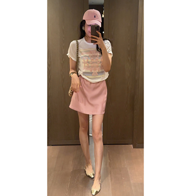 2N.COU妮蔻26夏新款多巴胺彩色调显瘦高腰a字半身裙时髦气质短裙