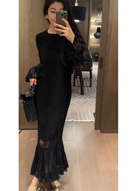 2 N.COU妮蔻26春新款优雅气质蕾丝刺绣修身显瘦打底内搭连衣裙