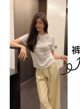 【N·COU】26夏新款【面膜裤】莱赛尔亚麻高腰阔腿休闲裤DY11308