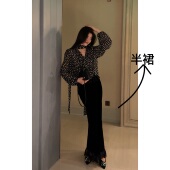 N.COU妮蔻24冬新款 蕾丝拼接设计感花边半裙高腰显瘦包臀长裙