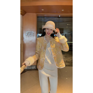 N.COU妮蔻25冬新款 国风复古设计感贵气轻奢刺绣保暖外套 新中式