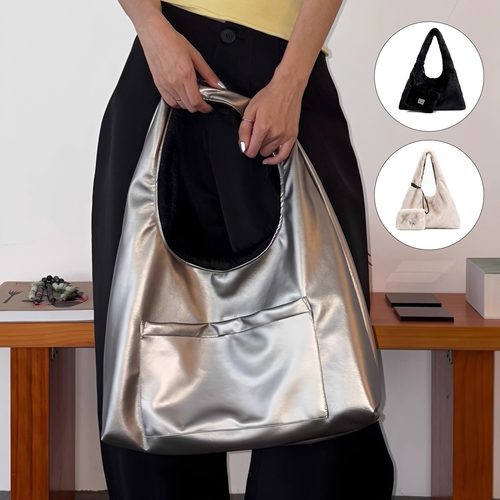 FYOGS环保皮草hobo单肩包百搭包