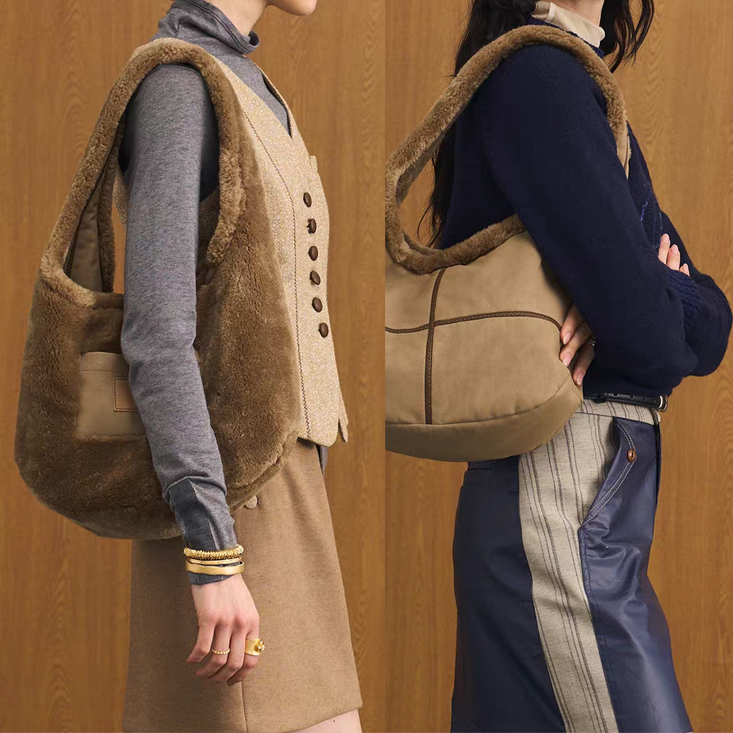 复古双面秋季新款百搭腋下单肩包