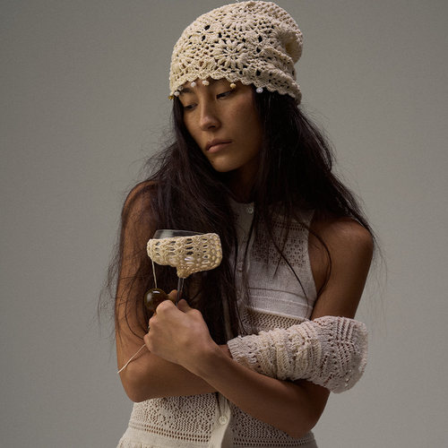 SHELLEARTISTE钉珠钩花帽子