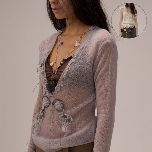 ShelleArtiste手工气质毛衣外套