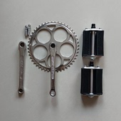 复古28寸老式 轻便加重二八大杠自行车牙盘48齿链轮盘曲柄脚蹬拐腿