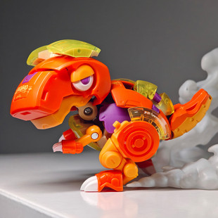 原子盒正版小恐龙浓眉暴暴飞天叮叮球形变形玩具国创机甲潮玩原创