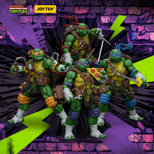 正版授权成品可动忍者龟手办兵人