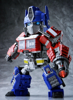 变形玩具 激光猫 JGM-Q01大头柱 Steel head 钢头指挥官Q版小柱子