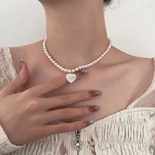 Fashion Necklace Pendant Korean Women Peach for New Heart