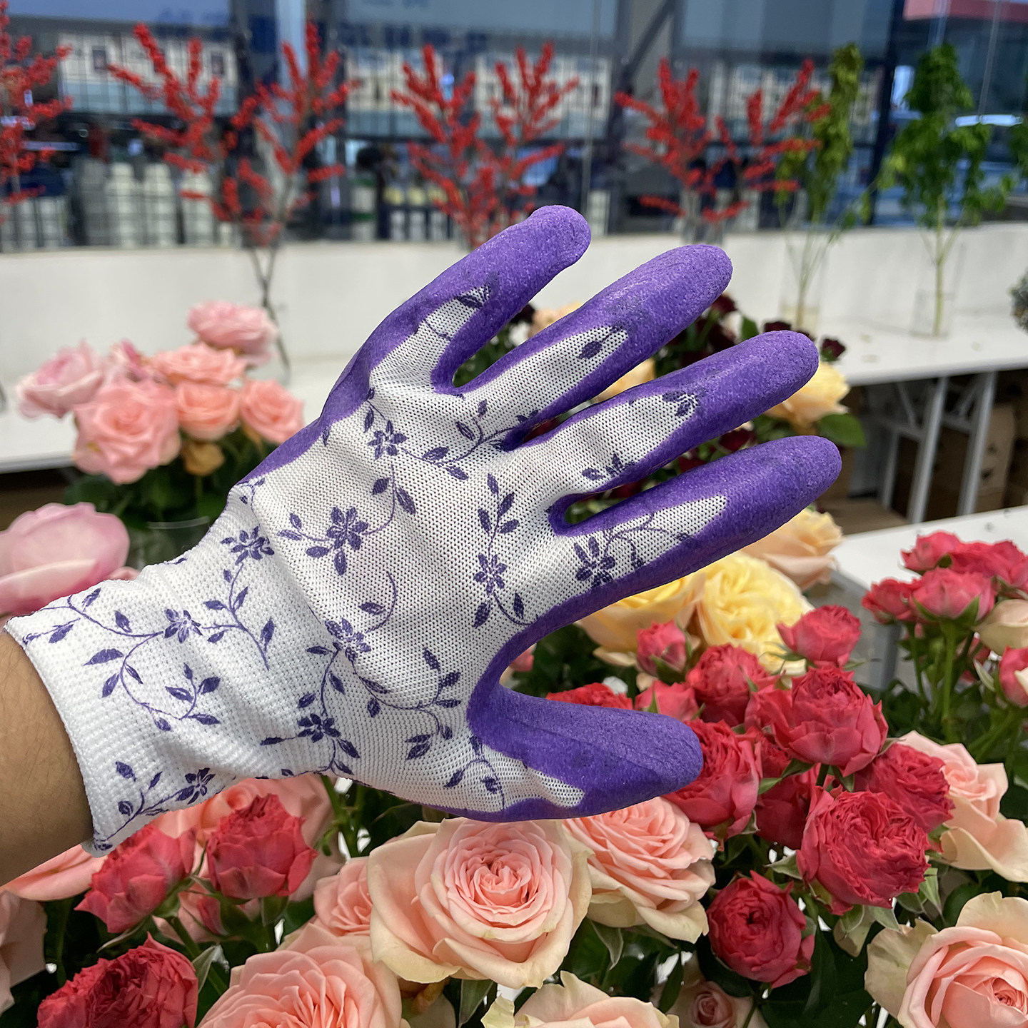 手套园艺防刺玫瑰月季养花鲜花