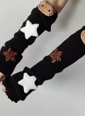 儿童堆堆护膝袜套女春夏款珍珠可爱兔小腿袜亚文化jk暖腿套y2k