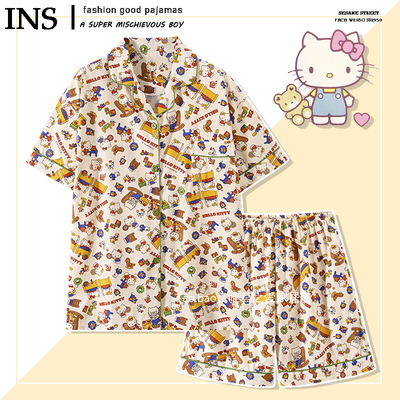 纯棉HelloKitty睡衣夏季短袖可爱