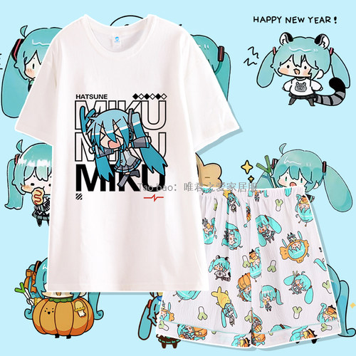 纯棉动漫二次元睡衣夏季日系