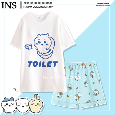 纯棉chiikawa吉伊卡哇睡衣圆领