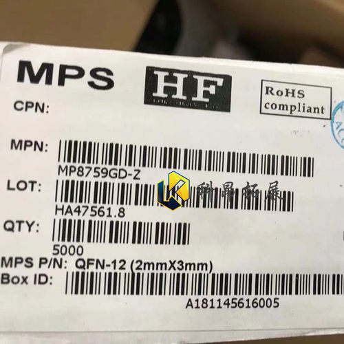 MP8759GD-Z QFN12 丝印AQQ 开关降压稳压器 全新原装 BOM配单