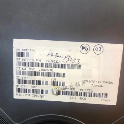 ISL78233ARZ-T QFN-16 REG BUCK ADJ 3A SYNC 全新原装