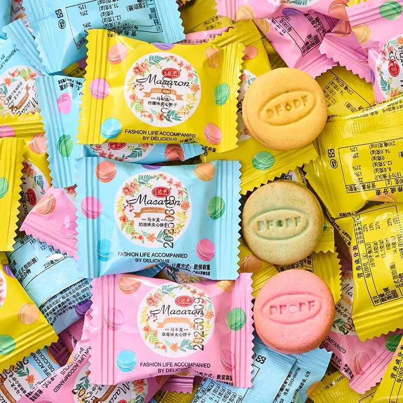 马卡龙夹心饼干草莓奶油柠檬味