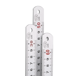 百威狮加厚不锈钢钢直尺钢尺钢板尺刻度尺木工尺公英制双面两用尺