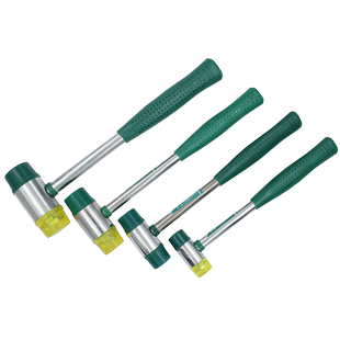 百威狮钢管柄安装锤子安装锤头橡胶锤橡皮锤瓷砖多功能双头小胶锤