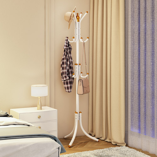 简易衣帽架落地卧室网红北欧简约家用挂衣服架独立式晾衣架挂包架