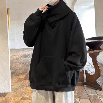 SOCIAL FEAR I-REN 닌자 파일 칼라 자켓 스웨트 셔츠 남성용 후드 겨울 아메리칸 스타일 벨벳 두꺼운 600G HEAVY STIFF