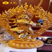 尼泊尔释迦族精品黑岔怒母愤怒佛母金刚瑜伽母高度40cm西藏铜雕