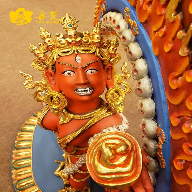 丹梵 尼泊尔空行母雕像那若卡雀玛彩绘铜雕雕像 高70cm尼泊尔直邮