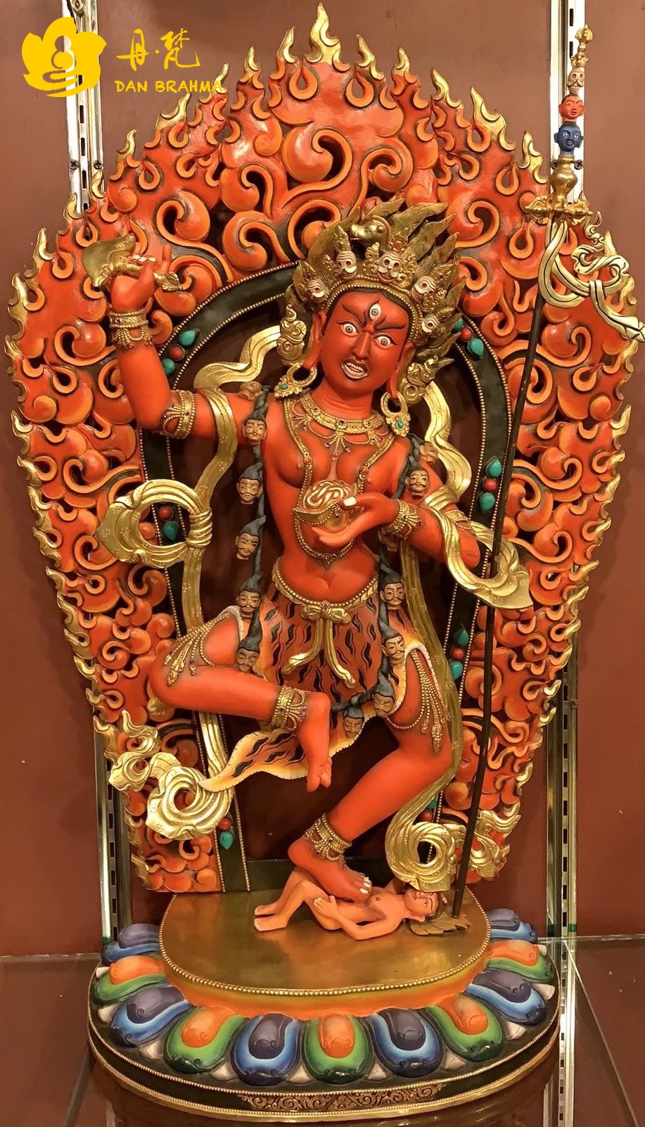 金刚亥母雕像尼泊尔多吉帕姆大师精工制作彩绘释迦族西藏铜古代雕