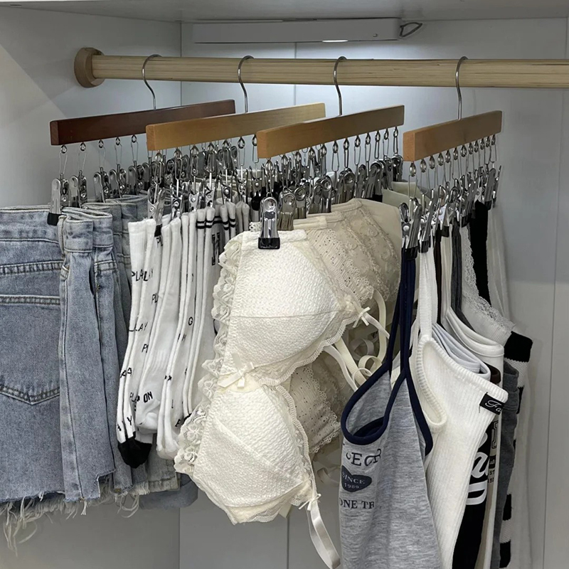 牛仔短裤收纳架挂钩袜子内衣文胸多功能神器吊带裤子衣架学生宿舍