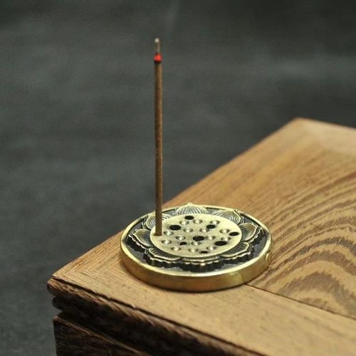 插香固定器高级感香托插香台家用插香底座莲花香插香座室内线香托