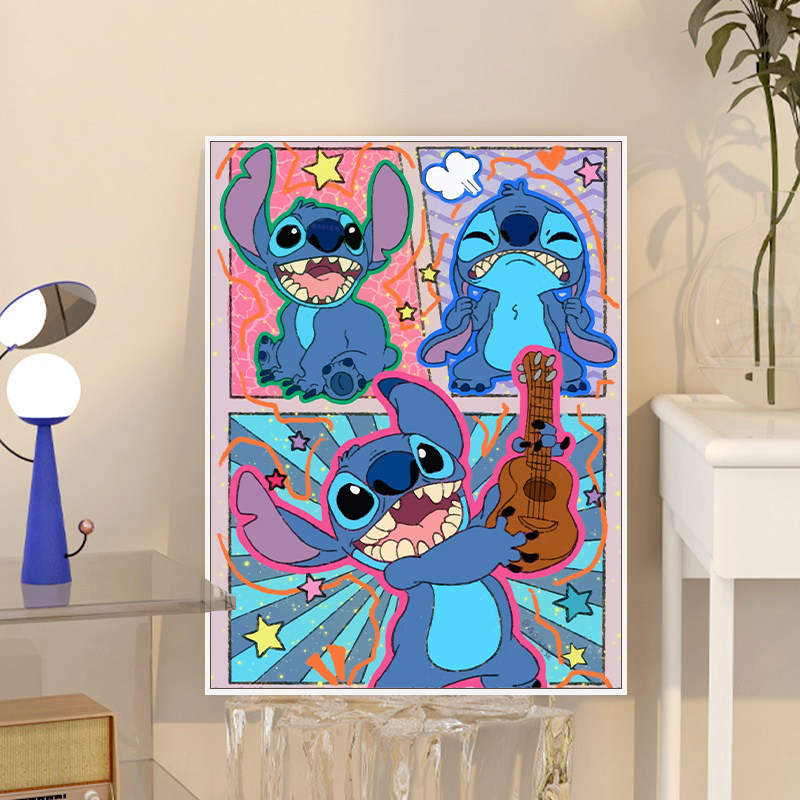 速发数字油画填色画充填手绘丙烯涂色油彩画装饰画