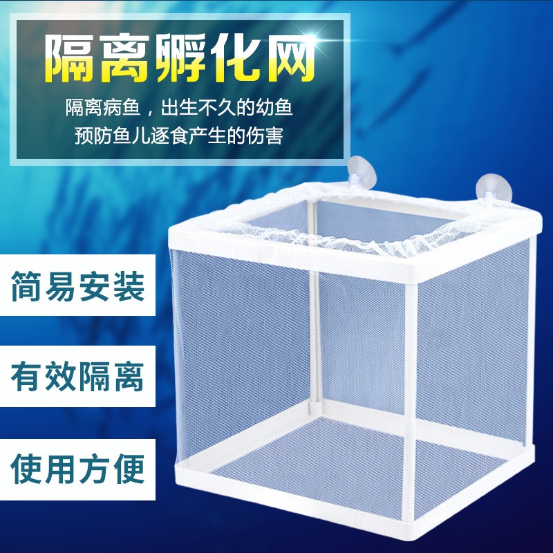 速发卵族箱鱼缸孵化器小鱼鱼苗孔雀鱼小隔浮网产水密网悬离式吸盘
