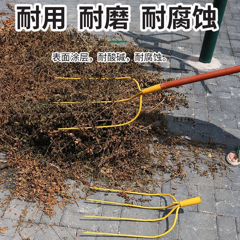 速发农用大子叉大草叉插草用叉叉子实心大叉三齿叉四齿的多股叉钢
