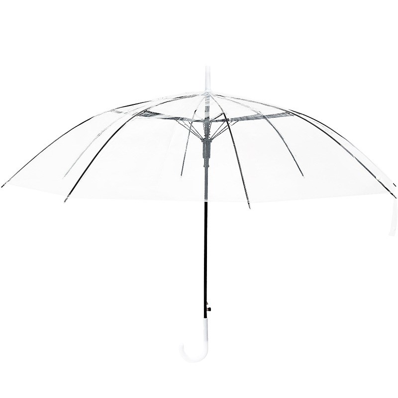 速发透明雨伞大量一次料塑性长伞高级感透明伞雨伞厂家雨柄伞